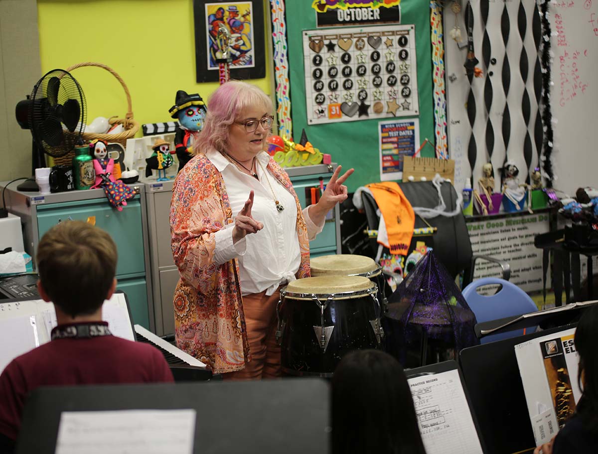 Horizon Science Academy McKinley Park High School Teacher smiling.