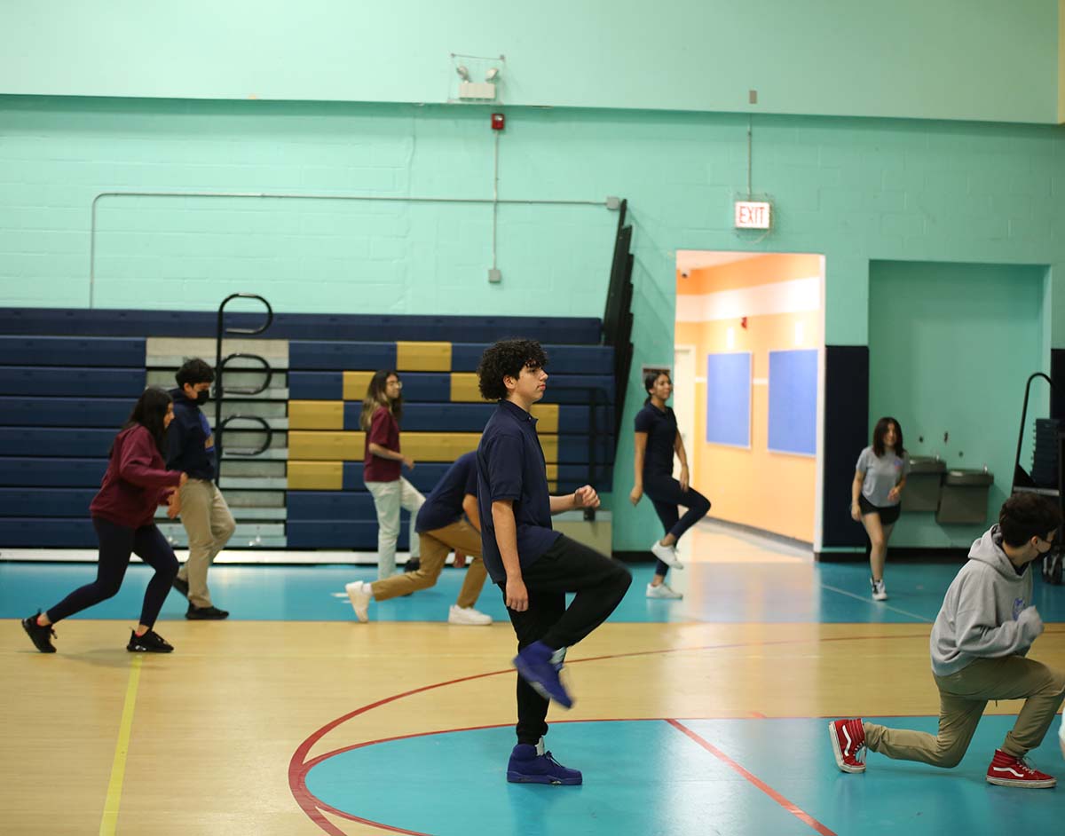 HSA McKinley Park High School Students in a science fair.
